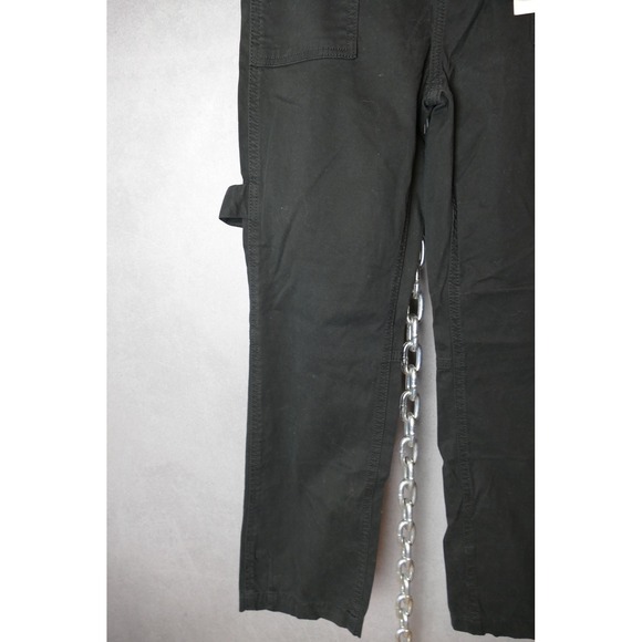 Warp+Weft Aspen Pitch Black Utility Crop Straight Pants Size 0/25 Treated HEIQ - Picture 11 of 12